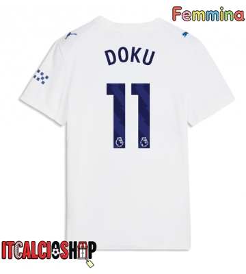 Manchester City Jeremy Doku #11 Terza Maglia Femmina 2026-27 Manica Corta